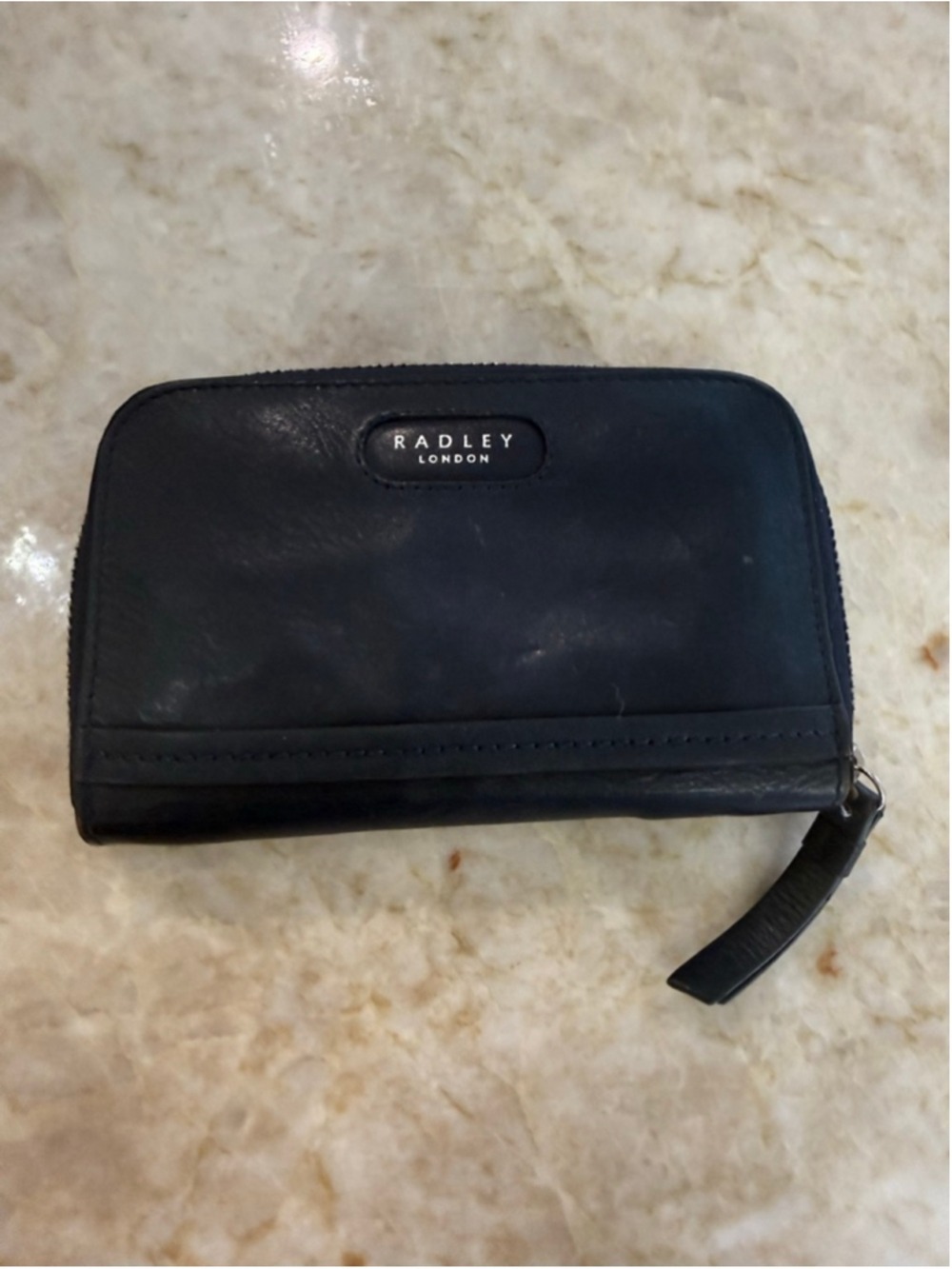 Radley London Black Leather Zip Wallet stunning cream leather interior for card